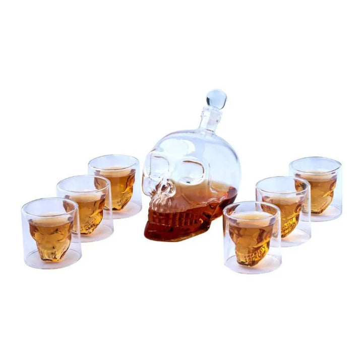 Zestaw prezentowy karafka Czaszka 1000 ml ze szkła + 6 kieliszków Free Spirits