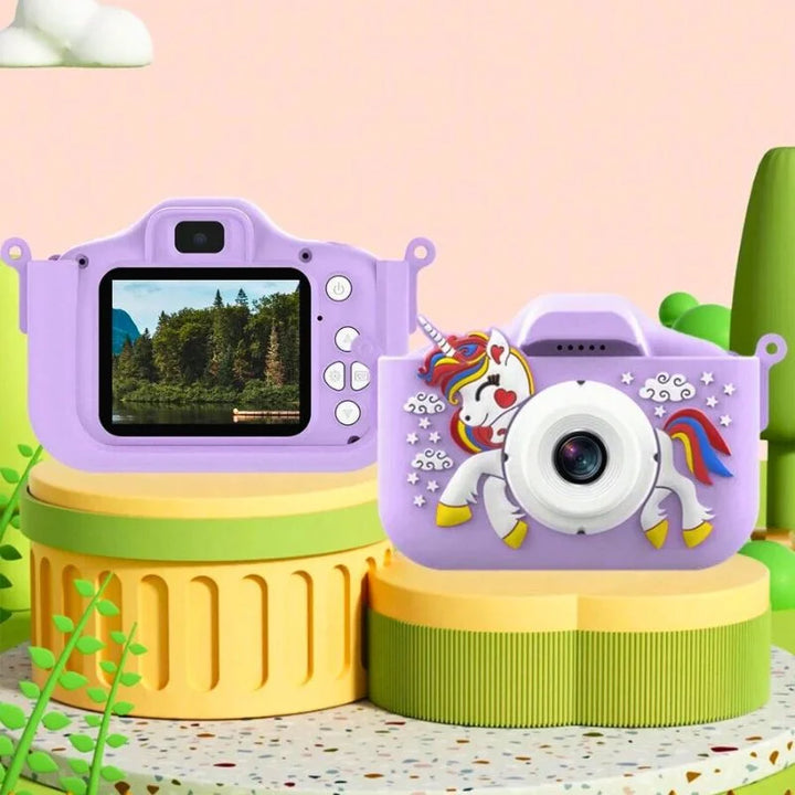 Aparat fotograficzny dla dzieci Smart Fun Jednorozec 96 MP Ekran 2.0 cali 64 GB SD 1080P HD