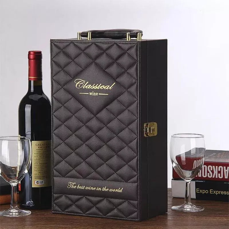 Luksusowa skrzynka na 2 butelki wina z akcesoriami Classical Wine