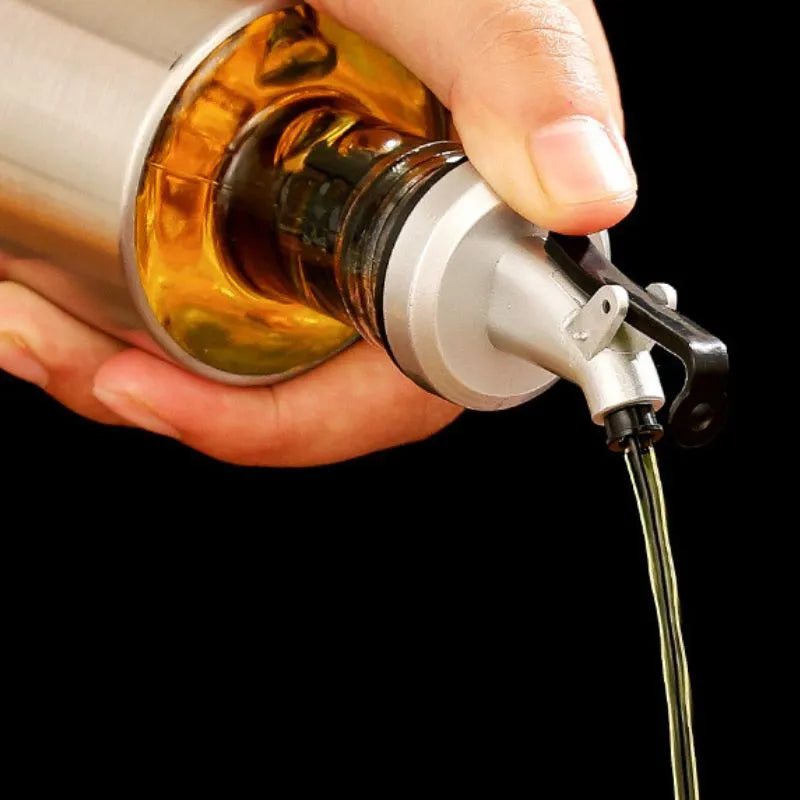 Dozownik na olej 300 ml srebrny
