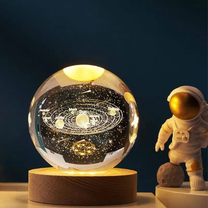 Lampa LED kula krysztalowa planetarium