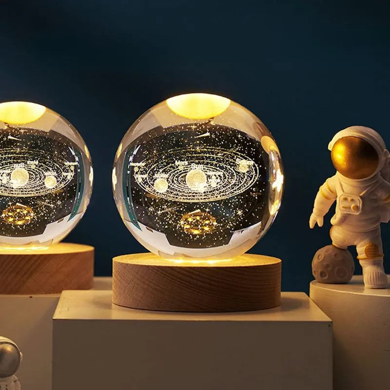 Lampa LED kula krysztalowa planetarium