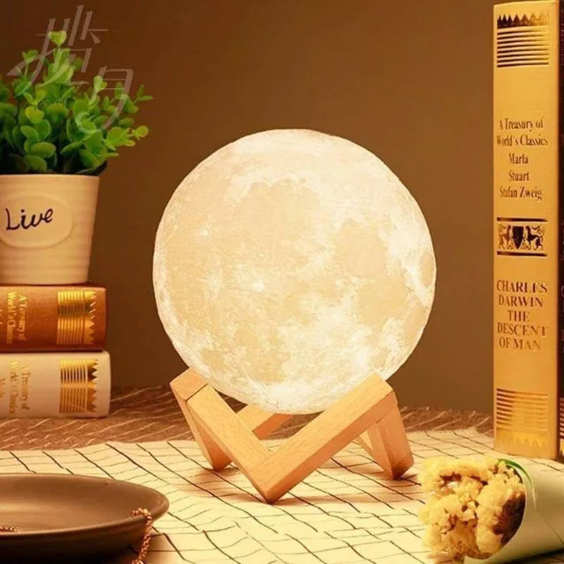 Lampa LED 3D Księżyc XL 15cm 16 kolorów z pilotem