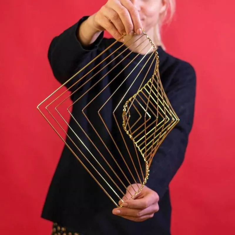 Kinetyczna rzeźba artystyczna Square Wave Spinner