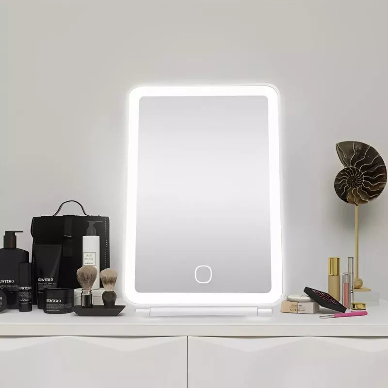 Lusterko make up podrozne z 72 LED skladane i ladowalne