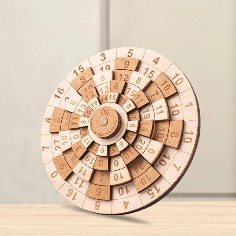 Puzzle 3D z drewna Matematyka