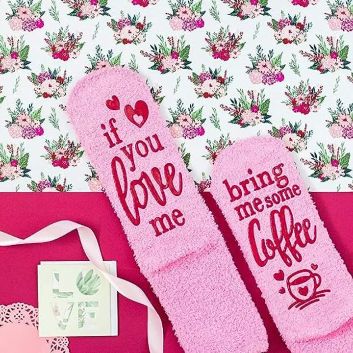 Zabawne skarpetki If you love me Bring Me Coffee Babeczki rozowe