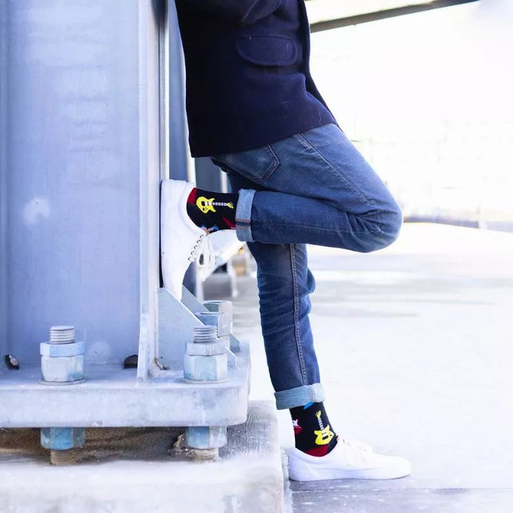 Zabawne skarpetki dla rockmanow Rock out Socks out