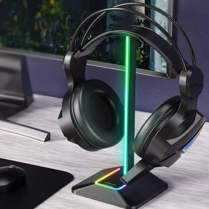 Stojak na sluchawki gaming RGB