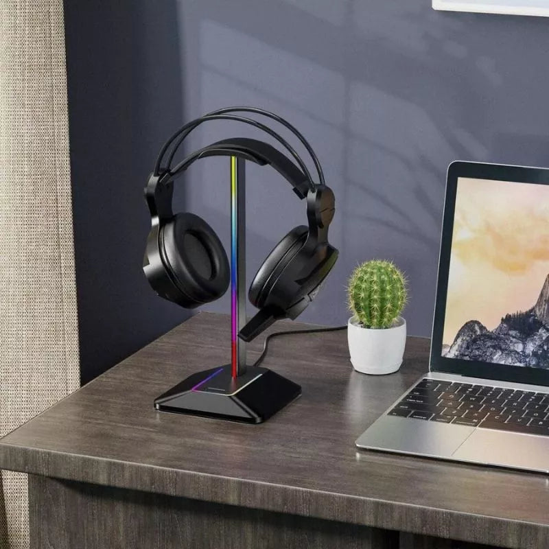 Stojak na sluchawki gaming RGB