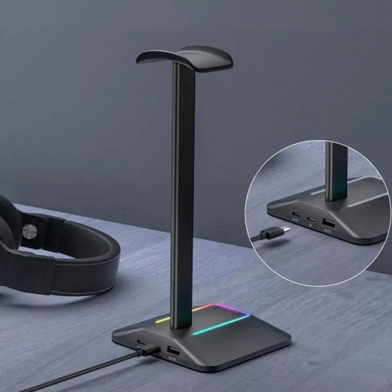 Stojak na sluchawki gaming RGB