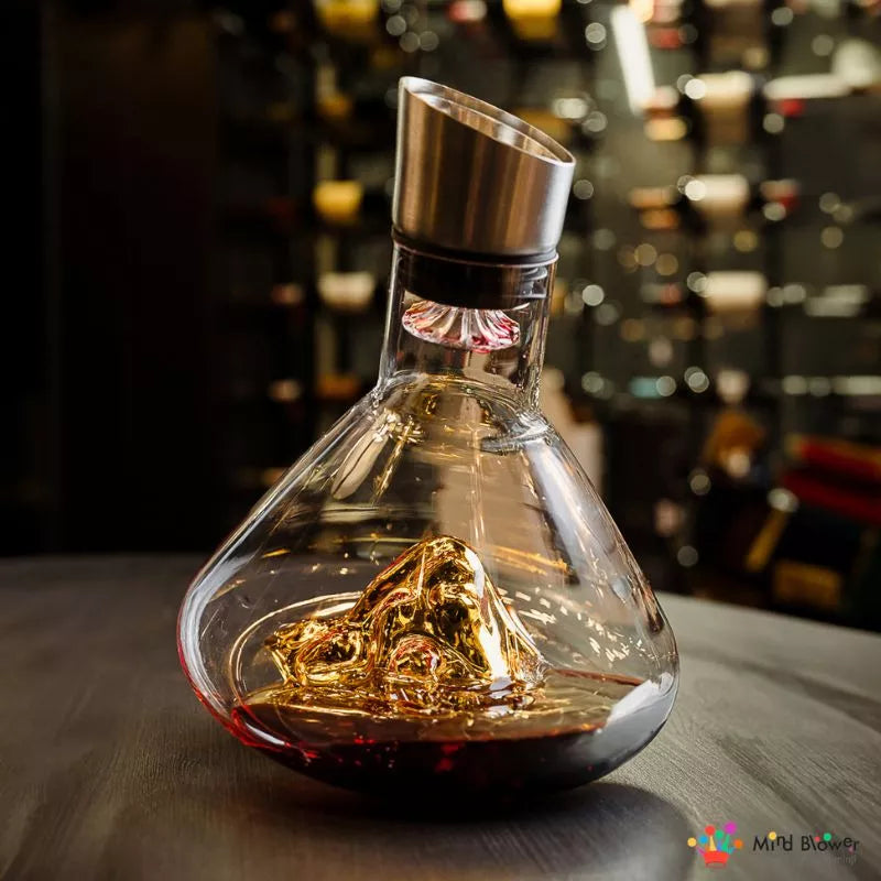 Karafka prezentowa Złota Góra Na Szczycie Świata z kulkami czyszczącymi