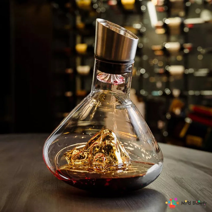 Karafka prezentowa Złota Góra Na Szczycie Świata z kulkami czyszczącymi