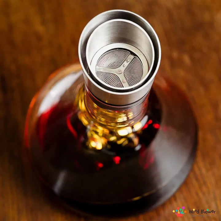 Karafka prezentowa Złota Góra Na Szczycie Świata z kulkami czyszczącymi