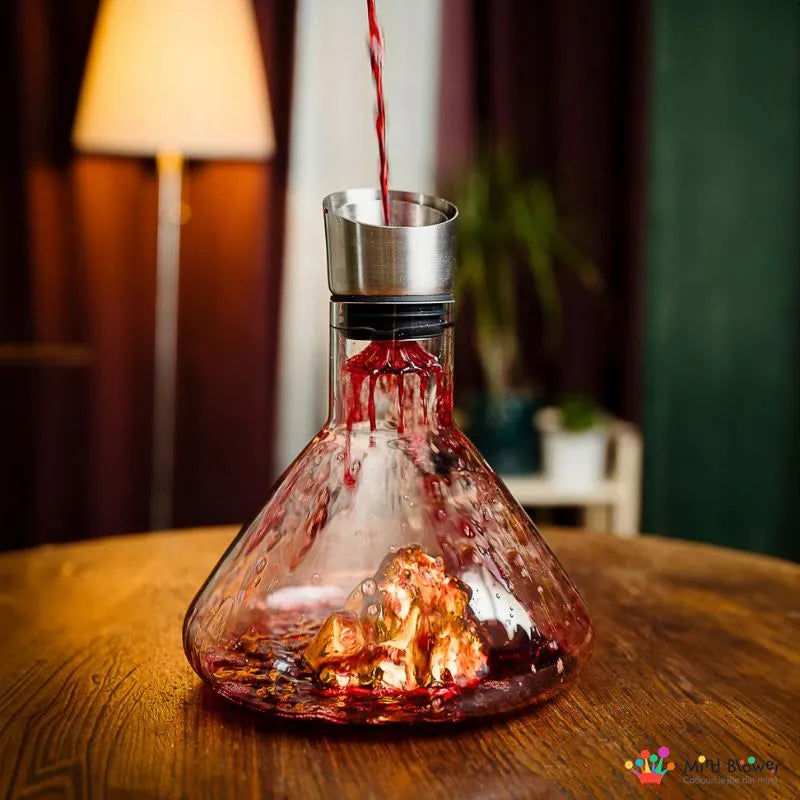 Karafka prezentowa Złota Góra Na Szczycie Świata z kulkami czyszczącymi