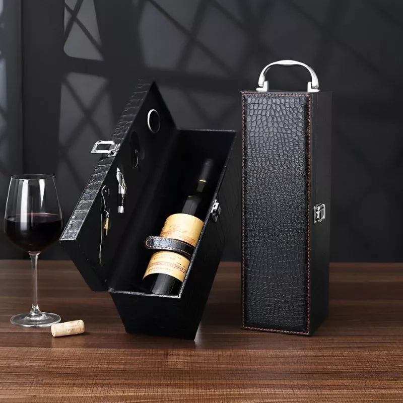 luksusowa-skrzynka-na-wino-1-butelka-z-akcesoriami-skora-ekologiczna-krokodyl