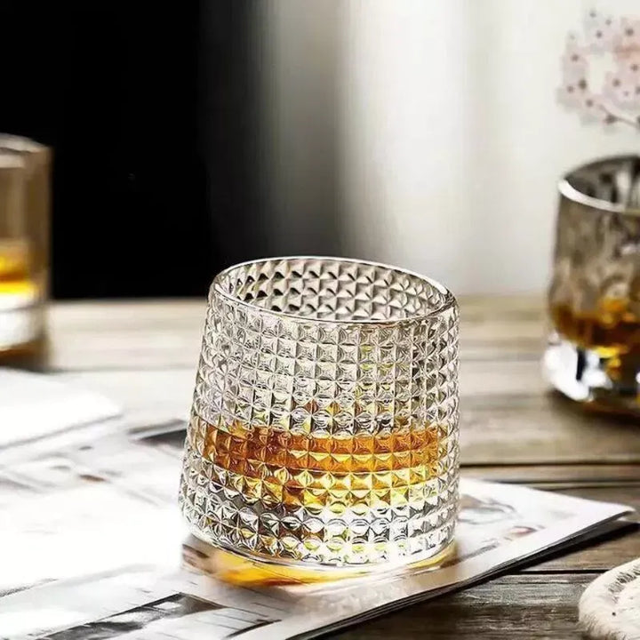 Deluxe rotierendes Diamant-Whiskyglas