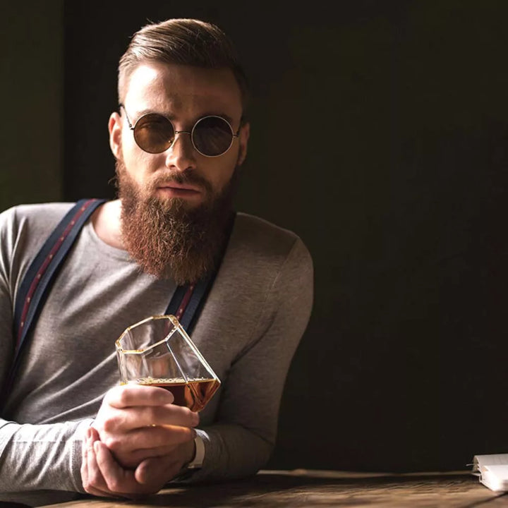 Zestaw prezentowy karafka szklana diament z dwoma szklankami deluxe