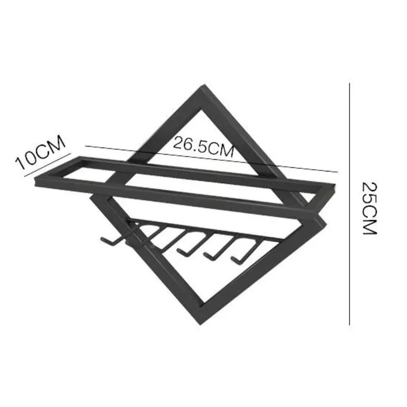 Wall Mount for Wine Bottle and Glasses