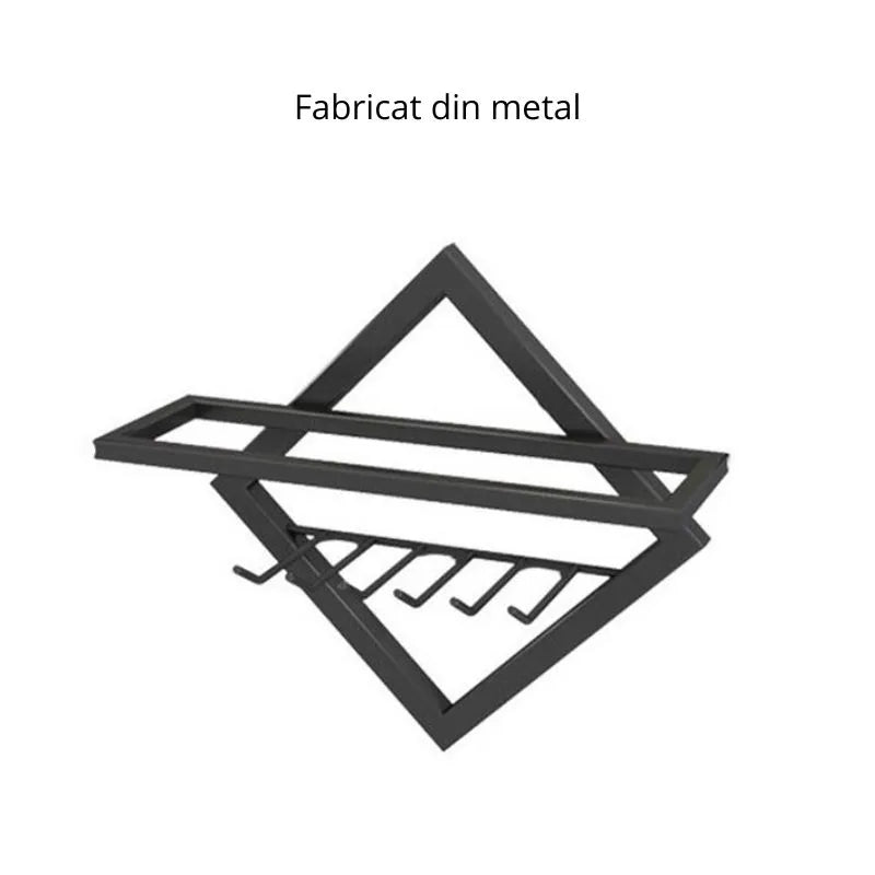 Wall Mount for Wine Bottle and Glasses