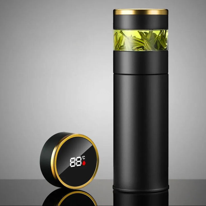 Termos z zaparzaczem nowoczesny z ekranem LED